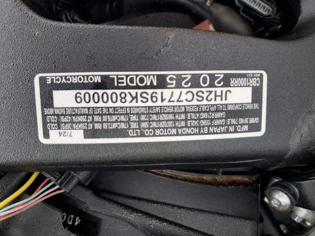 2025 HONDA CBR1000 RR JH2SC7719SK800009