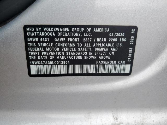 2020 VOLKSWAGEN PASSAT SE - 1VWSA7A39LC013904