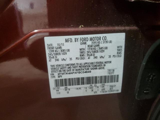2015 FORD EDGE SPORT - 2FMTK4APXFBC04849