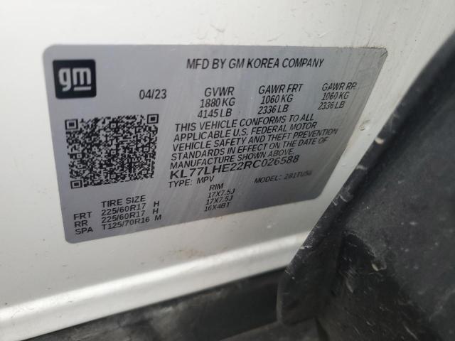 2024 CHEVROLET TRAX 1LT - KL77LHE22RC026588