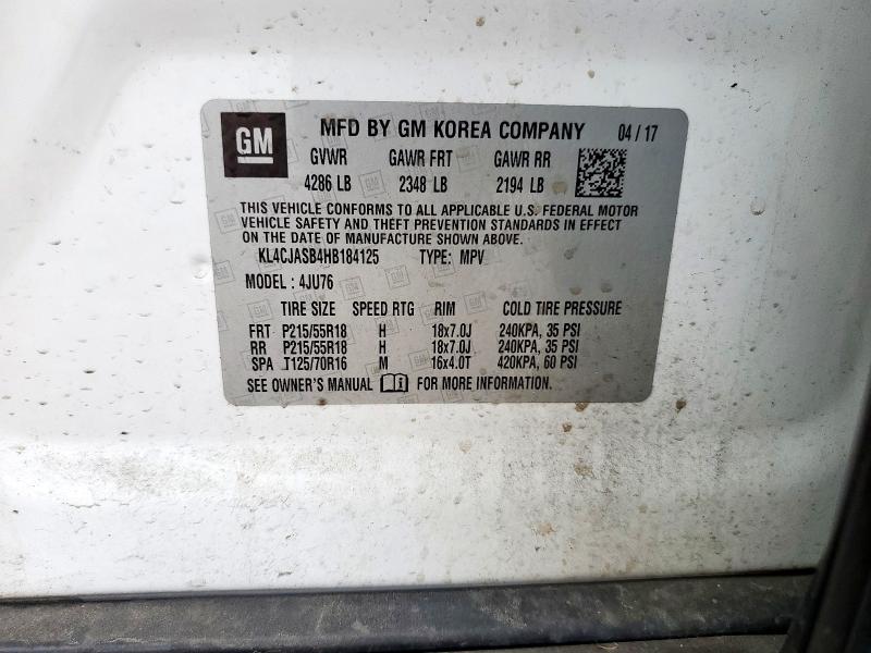 2017 BUICK ENCORE PRE - KL4CJASB4HB184125