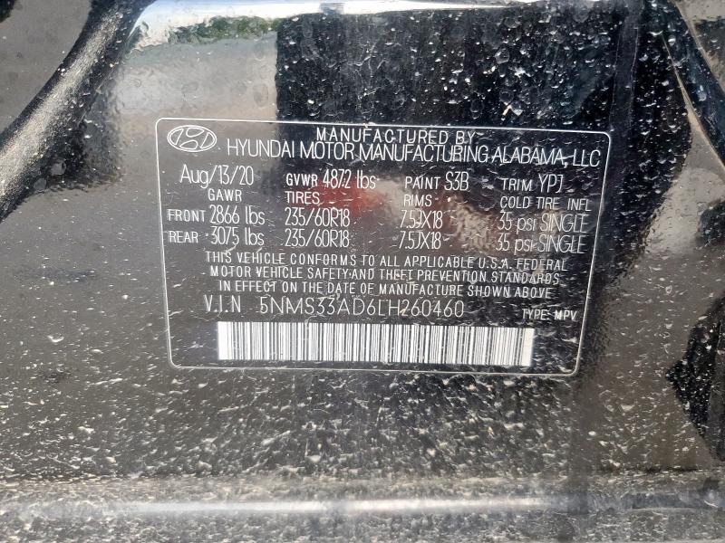 2020 HYUNDAI SANTA FE S 5NMS33AD6LH260460