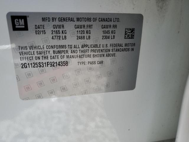 2015 CHEVROLET IMPALA LT - 2G1125S31F9214358