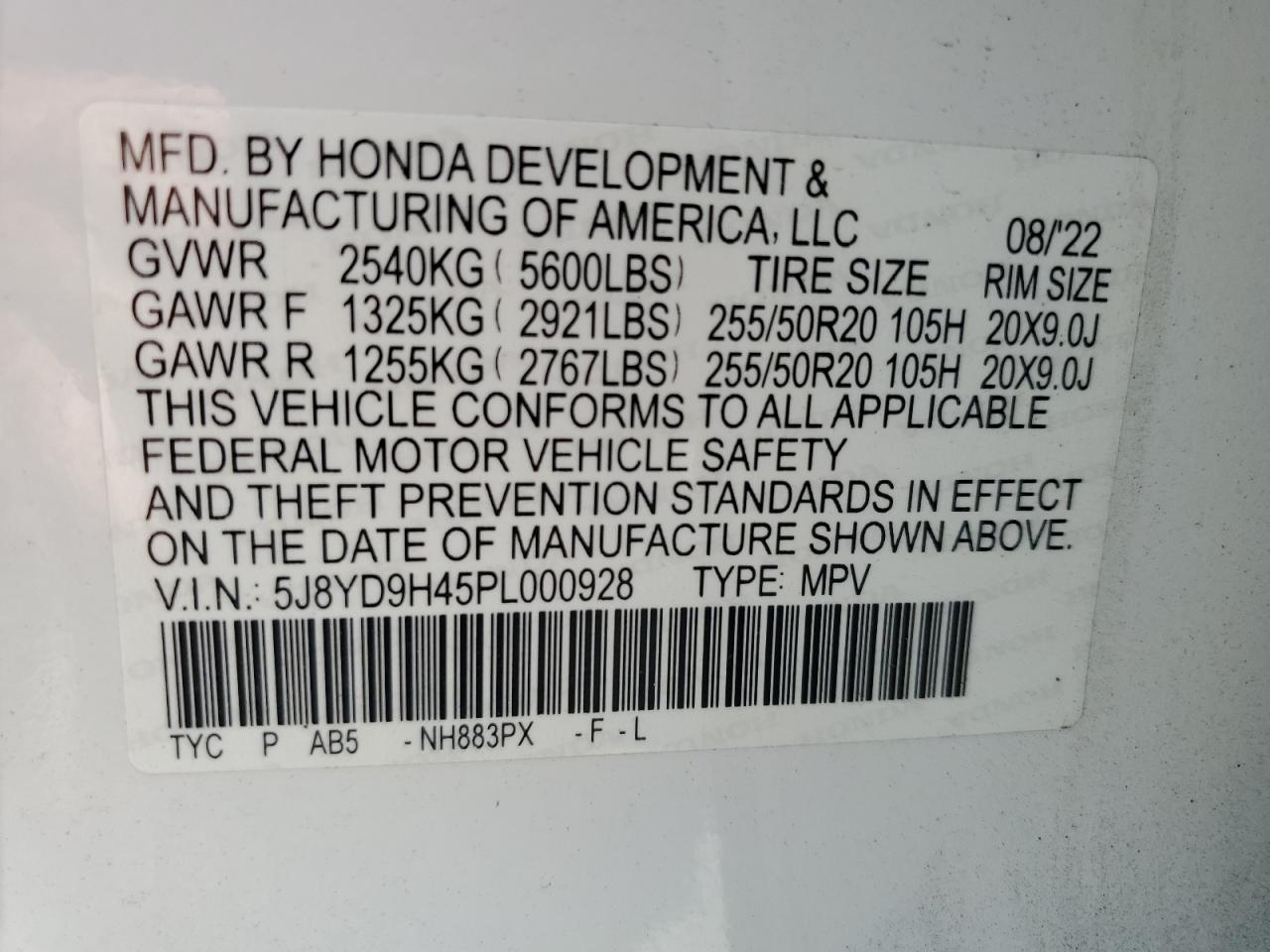 ACURA MDX TECHNOLOGY