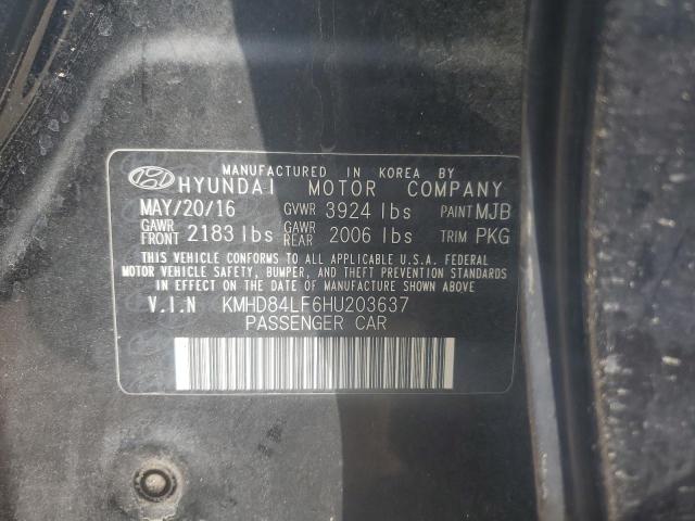 2017 HYUNDAI ELANTRA SE - KMHD84LF6HU203637
