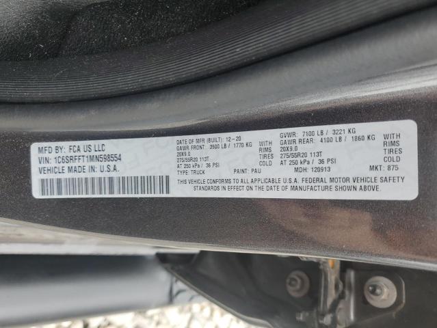 2021 RAM 1500 BIG H 1C6SRFFT1MN598554