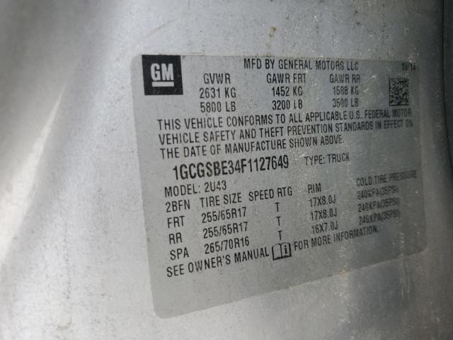 2015 CHEVROLET COLORADO L - 1GCGSBE34F1127649