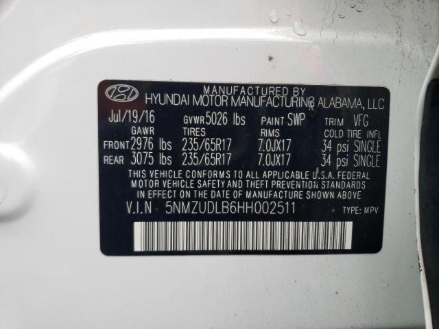 2017 HYUNDAI SANTA FE S - 5NMZUDLB6HH002511
