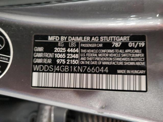 2019 MERCEDES-BENZ CLA 250 4M WDDSJ4GB1KN766044