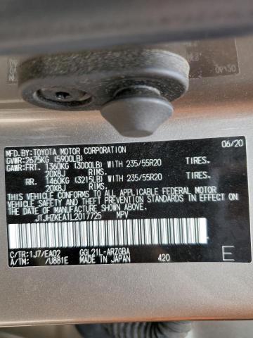 2020 LEXUS RX 350 L JTJHZKEA1L2017725