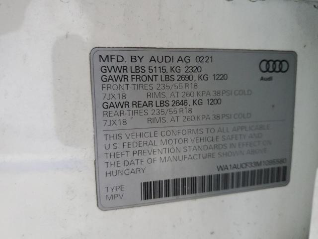 2021 AUDI Q3 PREMIUM WA1AUCF33M1095580