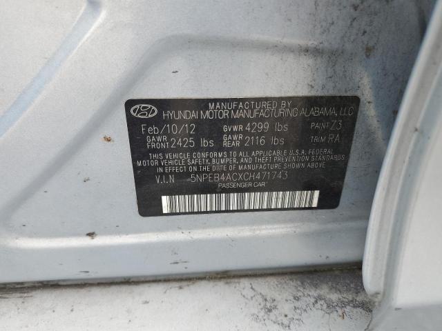 2012 HYUNDAI SONATA GLS - 5NPEB4ACXCH471743