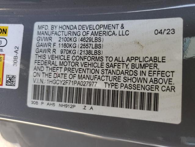 2023 HONDA ACCORD HYB - 1HGCY2F71PA027977