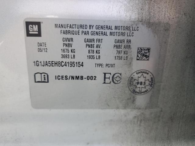 2012 CHEVROLET SONIC LS - 1G1JA5EH8C4195154