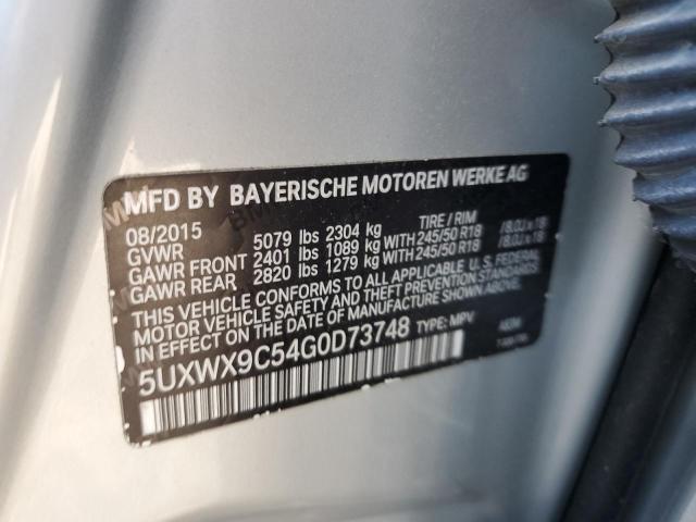 2016 BMW X3 XDRIVE2 5UXWX9C54G0D73748