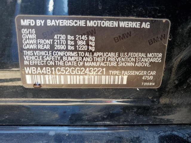 2016 BMW 435 I GRAN WBA4B1C52GG243221