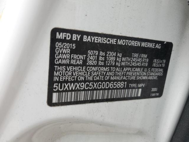 2016 BMW X3 XDRIVE2 - 5UXWX9C5XG0D65881