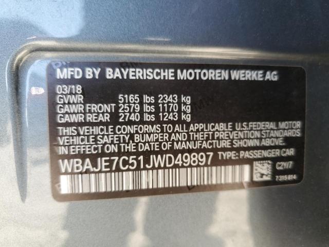 2018 BMW 540 XI WBAJE7C51JWD49897