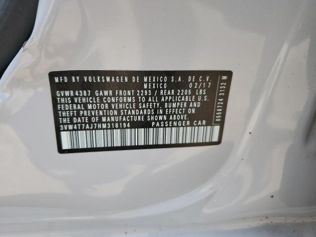 2017 VOLKSWAGEN JETTA GLI 3VW4T7AJ7HM318194