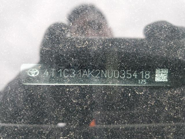 2022 TOYOTA CAMRY LE 4T1C31AK2NU035418