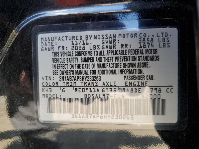 2017 NISSAN SENTRA S - 3N1AB7AP8HY230263