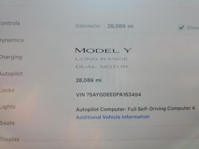 2023 TESLA MODEL Y - 7SAYGDEE0PA163494