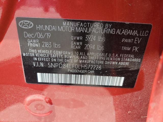 2020 HYUNDAI ELANTRA SE - 5NPD84LF0LH572226