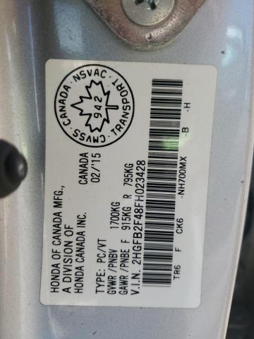 2015 HONDA CIVIC LX 2HGFB2F48FH023428