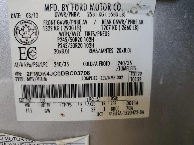 2013 FORD EDGE SEL - 2FMDK4JC0DBC03708