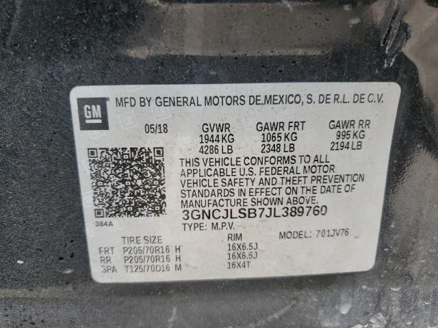 2018 CHEVROLET TRAX 1LT - 3GNCJLSB7JL389760