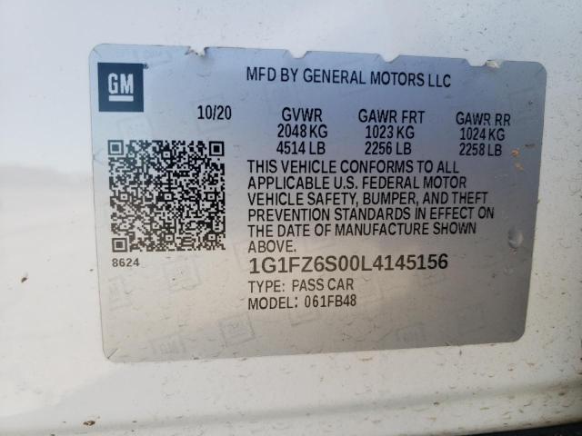 2020 CHEVROLET BOLT EV PR - 1G1FZ6S00L4145156
