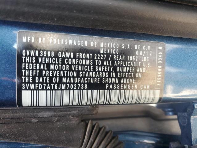 2018 VOLKSWAGEN BEETLE S 3VWFD7AT6JM702738