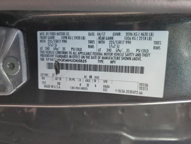 2017 FORD ESCAPE SE - 1FMCU0GD4HUD65825