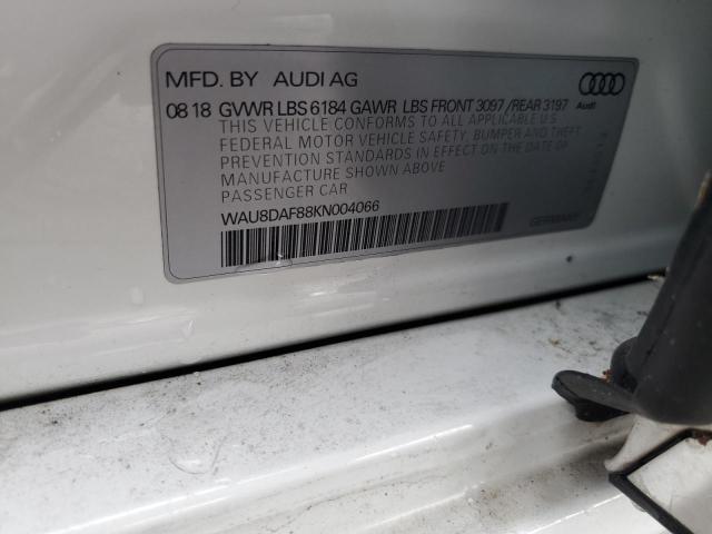 2019 AUDI A8 L WAU8DAF88KN004066