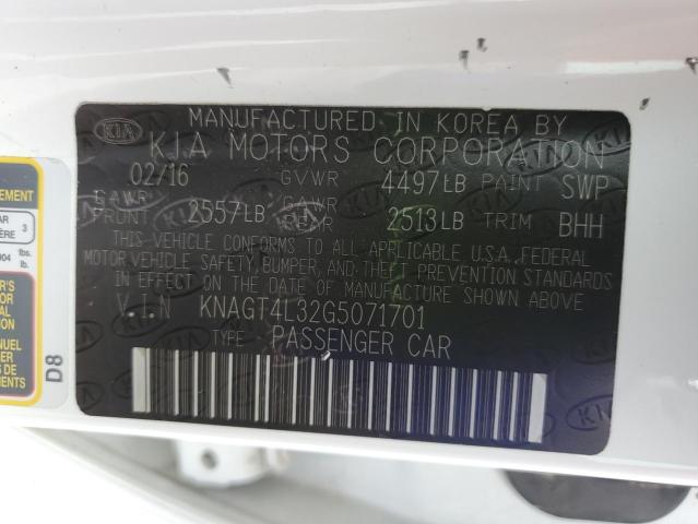 2016 KIA OPTIMA LX - KNAGT4L32G5071701