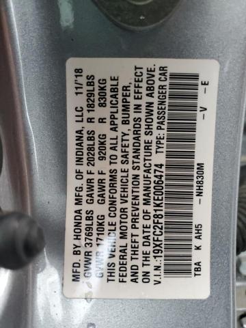2019 HONDA CIVIC SPOR - 19XFC2F81KE006474