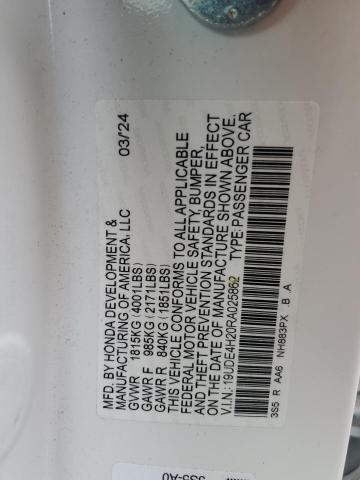 2024 ACURA INTEGRA 19UDE4H20RA025862