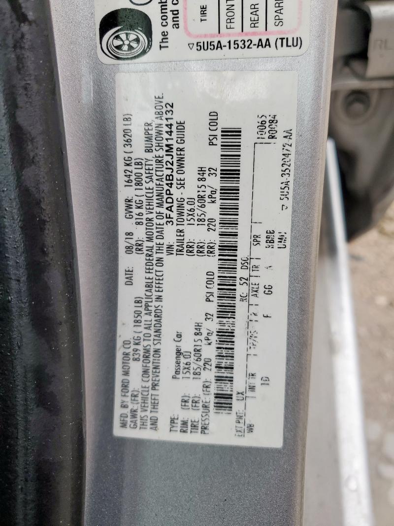 2018 FORD FIESTA SE - 3FADP4BJ2JM144132