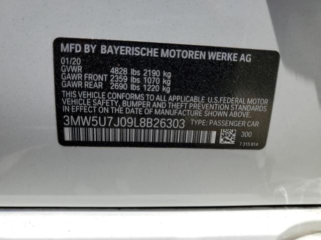 2020 BMW M340I 3MW5U7J09L8B26303