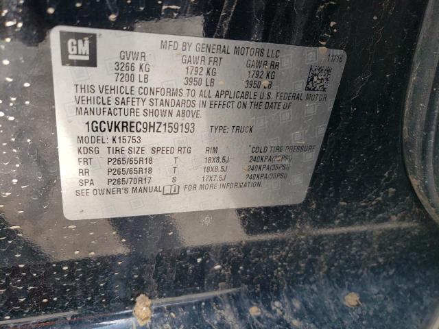 2017 CHEVROLET SILVERADO 1GCVKREC9HZ159193