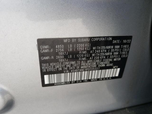 2023 SUBARU OUTBACK LI - 4S4BTANC1P3125327