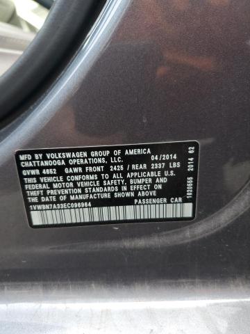 2014 VOLKSWAGEN PASSAT SE - 1VWBN7A33EC096964