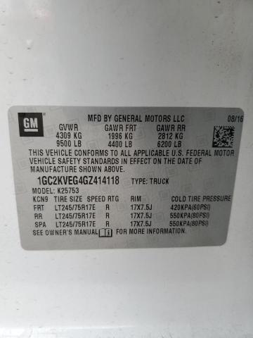 2016 CHEVROLET SILVERADO - 1GC2KVEG4GZ414118