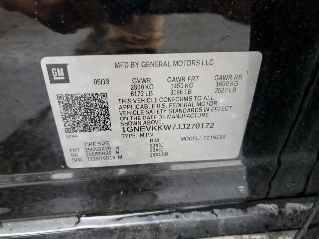 2018 CHEVROLET TRAVERSE H - 1GNEVKKW7JJ270172