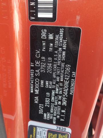 2022 KIA FORTE GT L 3KPF54AD6NE427069