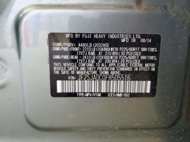 2015 SUBARU FORESTER 2 - JF2SJADC0FH505516