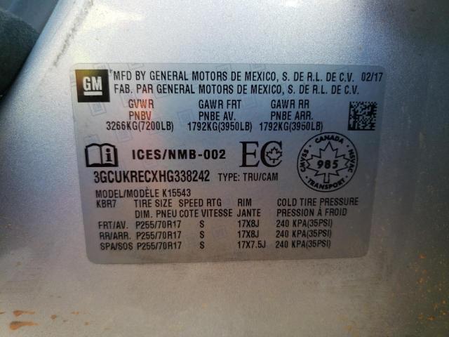 2017 CHEVROLET 1500 3GCUKRECXHG338242