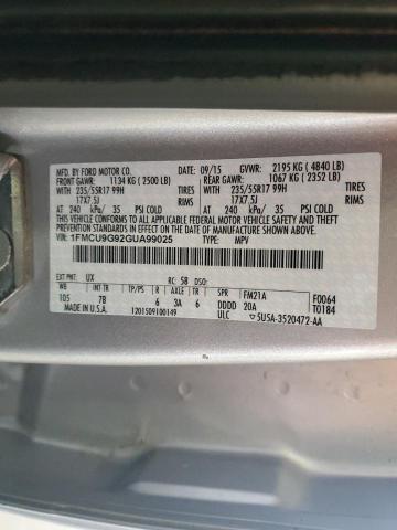 2016 FORD ESCAPE SE - 1FMCU9G92GUA99025