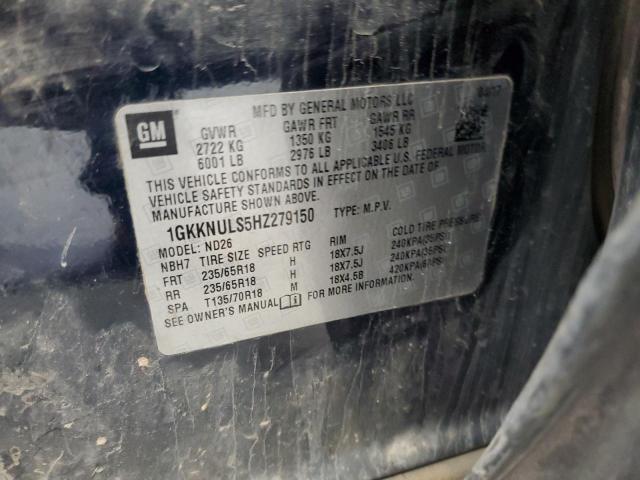 2017 GMC ACADIA SLT - 1GKKNULS5HZ279150