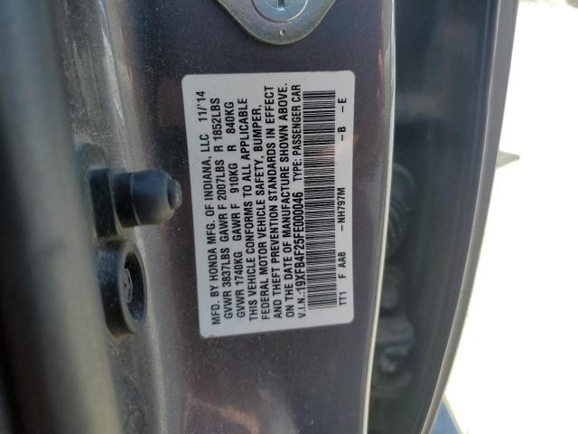 2015 HONDA CIVIC HYBR 19XFB4F25FE000046